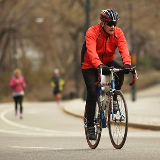 NEW YORK, NY - APRIL 04: A cyclist rides in Central Park on April 4, 2011 in New York City. Central Park, long a center point to Manhattan`s burgeoning cycling community, has become ground zero of a battle between the New York Police Department (NYPD) and riders as the police have begun issuing tickets to cyclists for both speeding and not stopping at traffic lights. The NYPD has issued 230 tickets to cyclists for over $200 between Jan. 1 and March 15 of this year. The riders are beginning to fight back with a Facebook group and appeals to New York`s Mayor Michael Bloomberg to set traffic lights to 