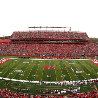 A general view of High Point Solutions Stadium, home of the Rutgers Scarlet Knights, on October 27, 2012 in Piscataway, New Jersey.