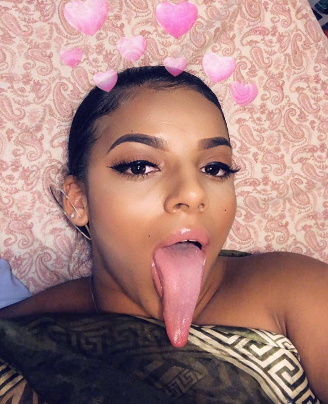 Sexy long tongue