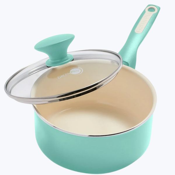 GreenPan Rio Ceramic 2qt Saucepan W/ Lid - Turquoise