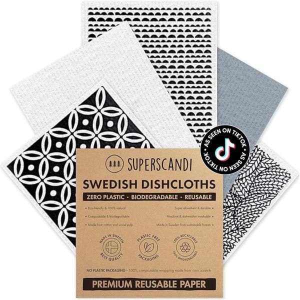 Superscandi Swedish Dishcloths (Pack of 5)