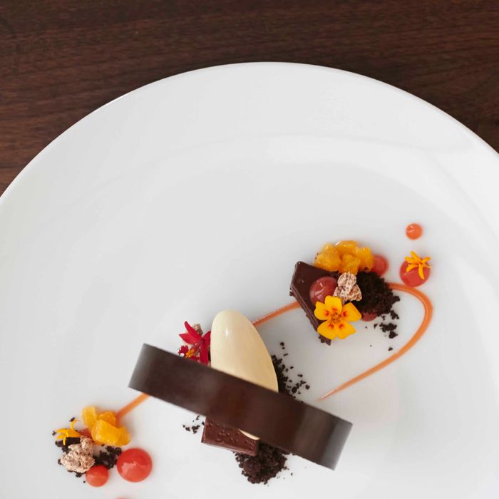 Punch's new chocolate torte with praline and burnt orange.