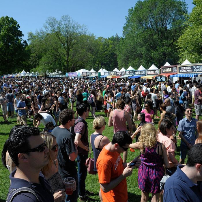 A general view of lines at the Great Googa Mooga 2012 at Prospect Park on May 19, 2012 in New York City.