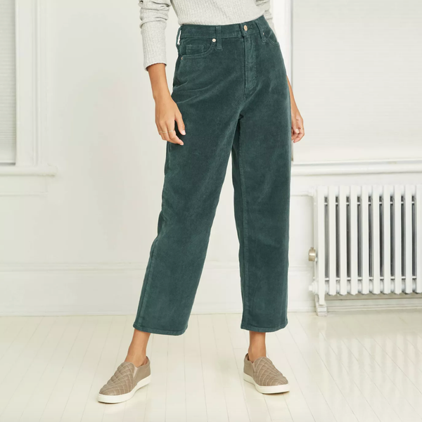 green corduroy trousers womens