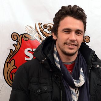 Actor James Franco attends the press dinner for James Franco hosted by Stella Artois at the Stella Artois Cafe at Village at The Lift on January 19, 2013 in Park City, Utah.