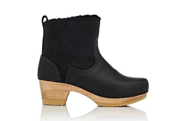 No. 6 Shearling & Leather Clog Boots
