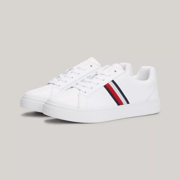 Tommy Hilfiger Signature Stripe Leather Sneaker