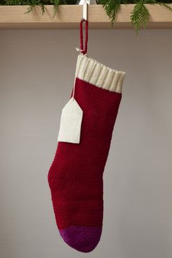 West Elm Customizable Red Knit Stocking