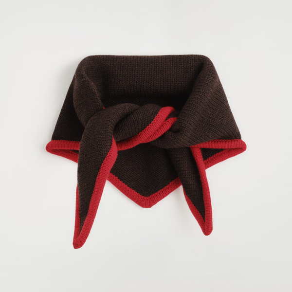 Cos Contrast-Tipped Merino Wool Triangle Scarf