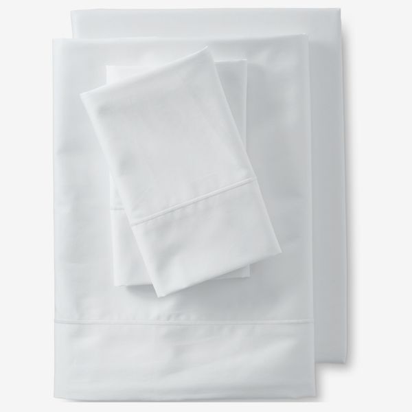 Lands’ End 400 Thread Count Premium Supima Cotton No Iron Sateen Bed Sheet Set