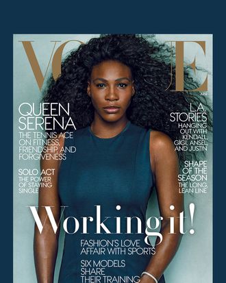 Serena Williams owning a <em>Vogue</em> cover. 