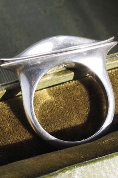 Vintage Danish Modernist Georg Jensen “Fish Dish” Sterling Silver Ring by Henning Koppel
