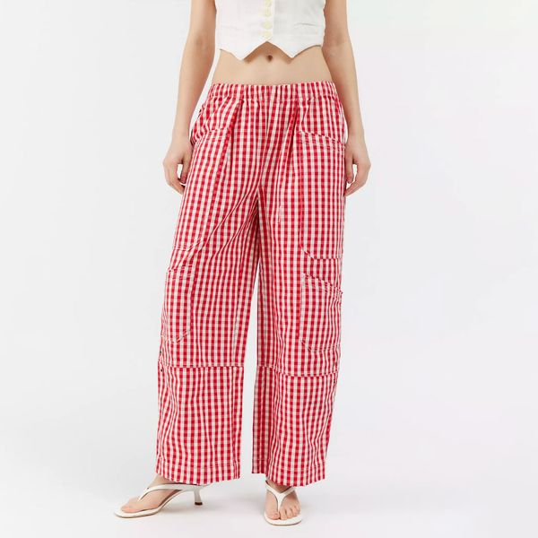 BDG Charlie Gingham Wide Leg Pants