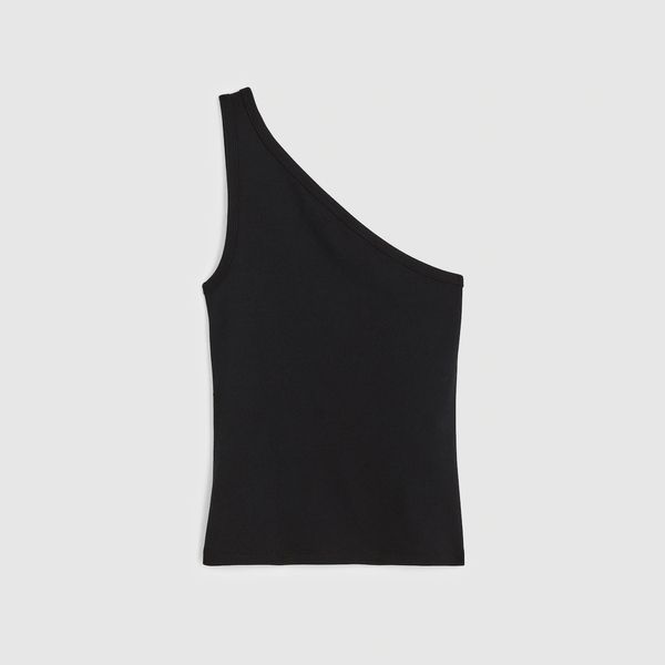 Madewell The '90s One-Shoulder Tank in Compact Cotton