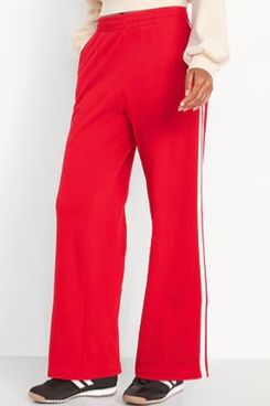 Old Navy High-Waisted SoComfy Wide-Leg Sweatpants - Red/White Stripe