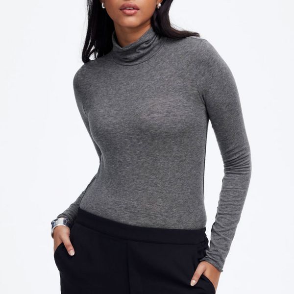 Madewell Wool-Blend Turtleneck Long-Sleeve Tee