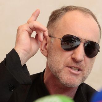 The father of the two Boston bombing suspects, Anzor Tsarnaev, speaks at a news conference in Makhachkala, the southern Russian province of Dagestan, Thursday, April 25, 2013. The father of the two Boston bombing suspects said Thursday that he is leaving Russia for the United States in the next day or two, but their mother said she was still thinking it over.