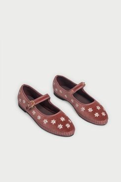 Roller Rabbit x Flabelus Daisy Embroidery Mary Jane