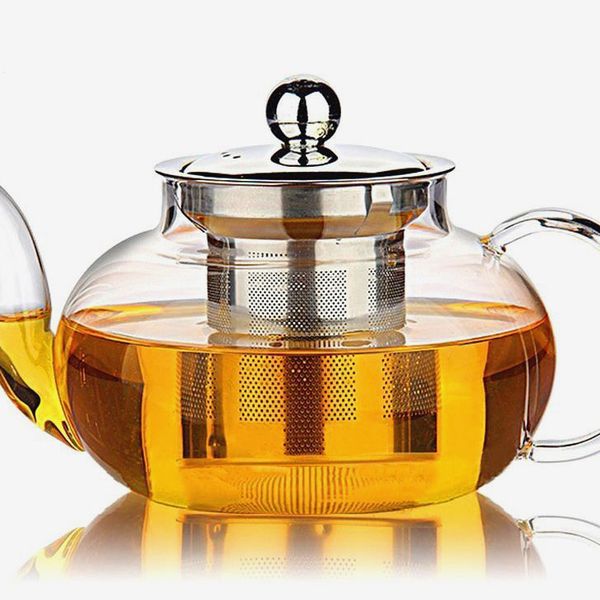 Hiware Good Glass Teapot with Stainless Steel Infuser & Lid