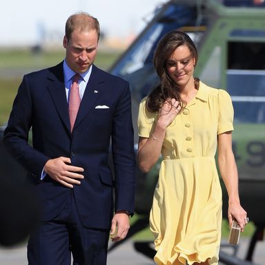 CALGARY, AB - JULY 07:  Catherine, Duchess of Cambridge and Prince William, Duke of Cambridge arrive at Calgary Airport on July 7, 2011 in Yellowknife, Canada. The newly married Royal Couple are on the eighth day of their first joint overseas tour. The 12 day visit to North America is taking in some of the more remote areas of the country such as Prince Edward Island, Yellowknife and Calgary. The Royal couple started off their tour by joining millions of Canadians in taking part in Canada Day celebrations which mark Canada’s 144th Birthday.  (Photo by Chris Jackson/Getty Images)