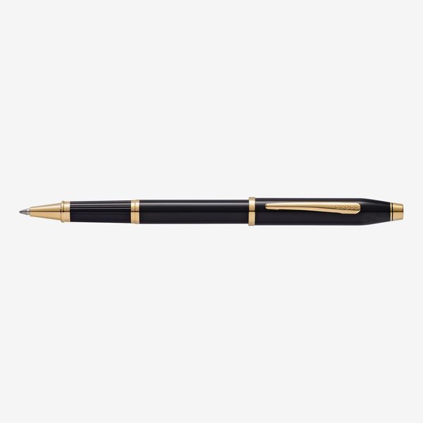 Cross Century II Black Lacquer Selectip Rollerball Pen with 23KT Gold-Plated Appointments