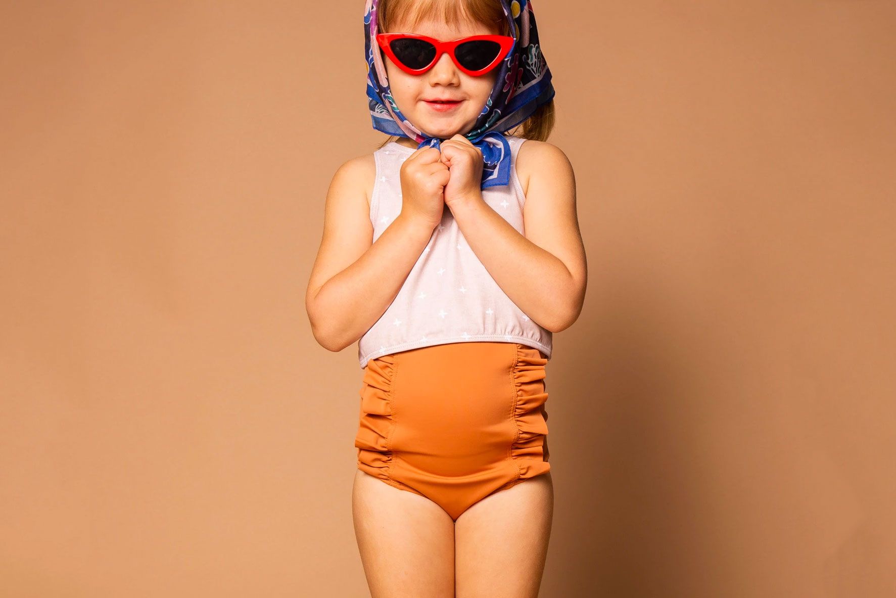 WINZIK Baby Girls One Piece Swimsuit Cute Duck Print Toddler Kids Swimwear Beachwear Bathing Suit Summer Clothes with Hat