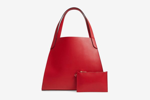 Leith Trapezoid Faux Leather Tote