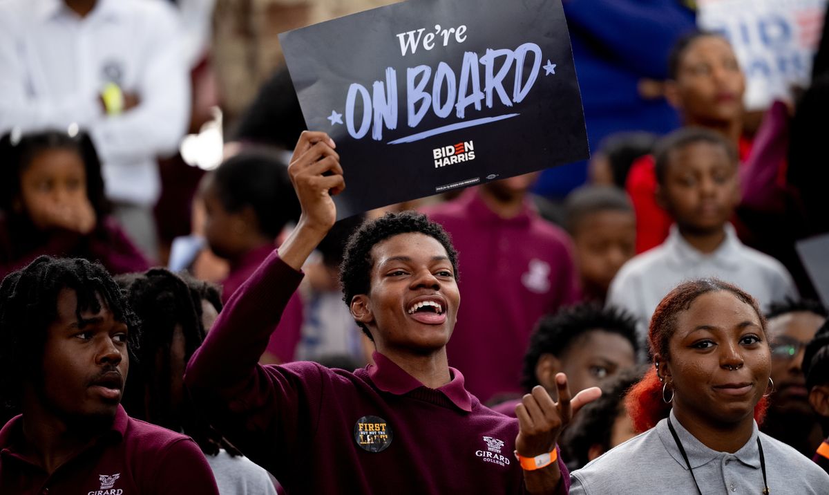 President Biden Holds Campaign Rally In Philadelphia