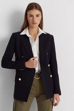 Lauren Ralph Lauren Women’s Double-Breasted Wool Crepe Blazer