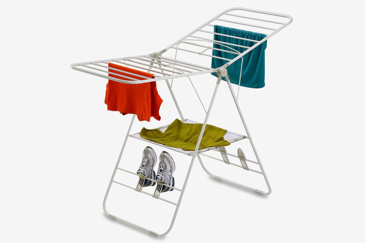 2x Folding Clothes Hanger Drying Rack Wall Mounted Holder Dryer Retractable USA