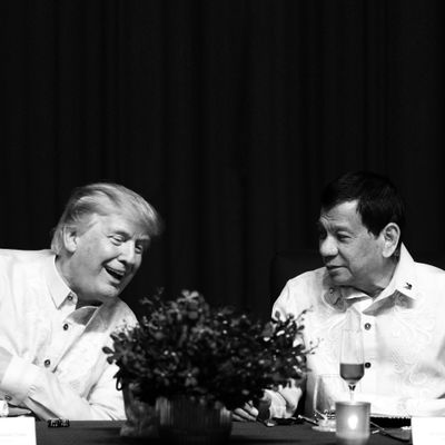 Donald Trump and Rodrigo Duterte meet as the ASEAN summit in Manila.