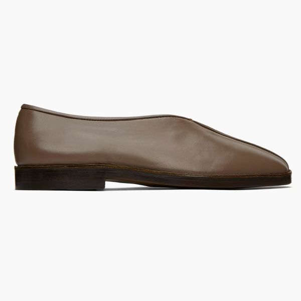 Lemaire Taupe Flat Piped Slippers