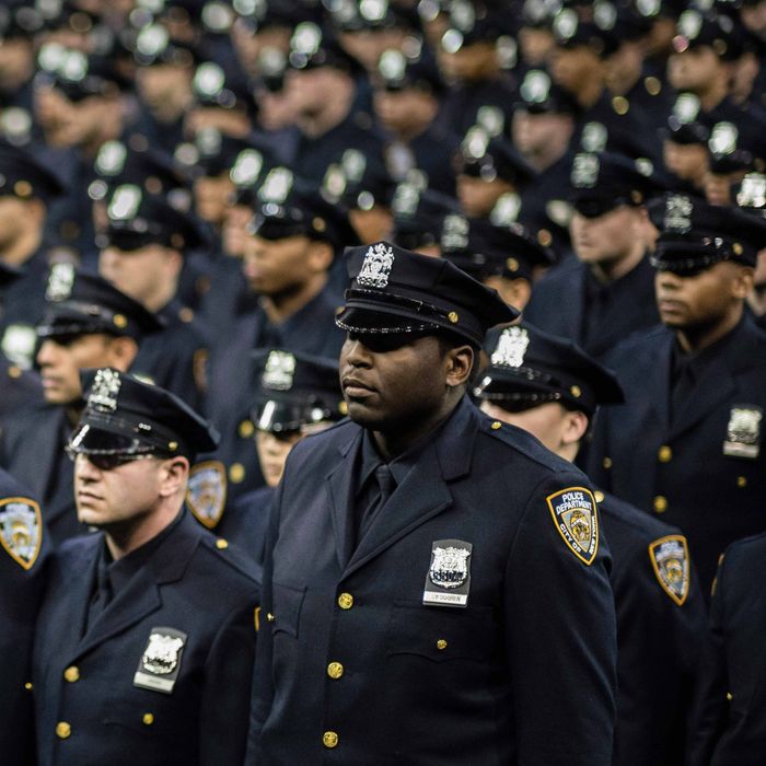 The New York Police Department graduation ceremony for 1,171 new recruits, held at Madison Square Garden. This graduating class of police recruits is one of the most diverse in the city's history, coming from 45 countries and speaking 48 foreign languages. 