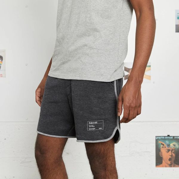 Entireworld Men's Loop Back Sweatshorts, Charcoal Grey