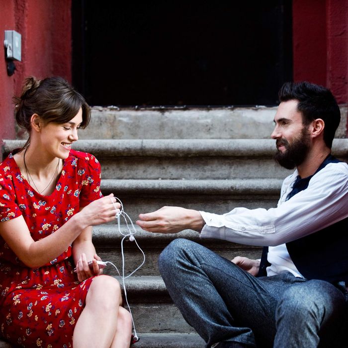 (L-R) KEIRA KNIGHTLEY and ADAM LEVINE star in CAN A SONG SAVE YOUR LIFE?