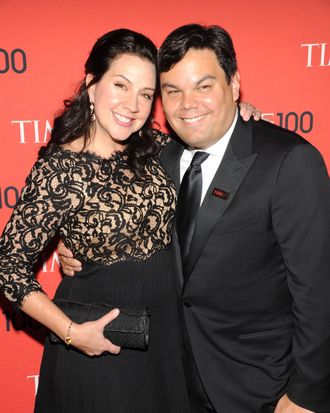 NEW YORK, NY - APRIL 29: Kristen Anderson Lopez and Robert Lopez attend the TIME 100 Gala, TIME's 100 most influential people in the world at Jazz at Lincoln Center on April 29, 2014 in New York City. (Photo by Kevin Mazur/Getty Images for TIME)