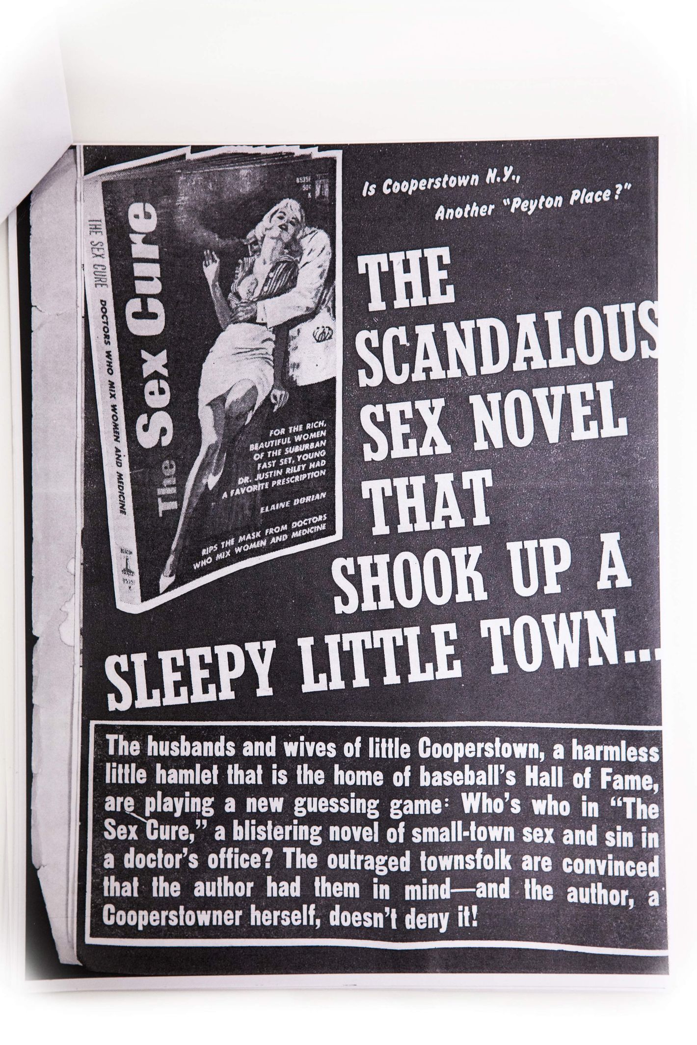 Sex, Lies, and Cooperstown How a Pulp Novel Started a Riot in Americas Baseball Mecca pic pic