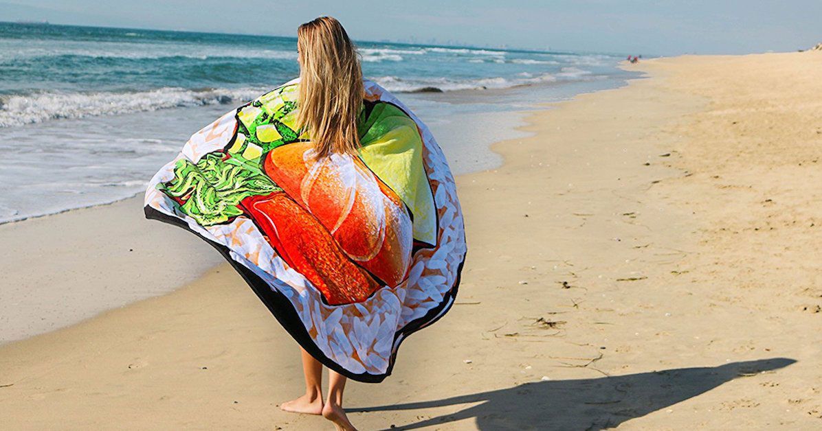 Kess InHouse Cecibd Espana I Multicolor People Round Beach Towel Blanket