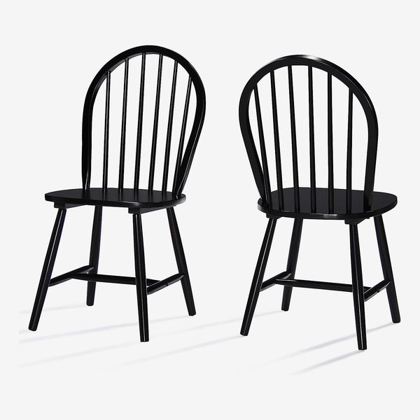 Christopher Knight Home Declan High Back Spindled Rubberwood Dining Chairs, 2-Pcs Set