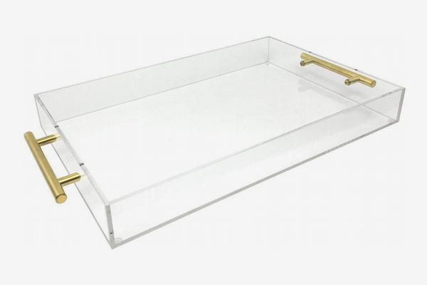 Isaac Jacobs Clear Acrylic Tray with Handle