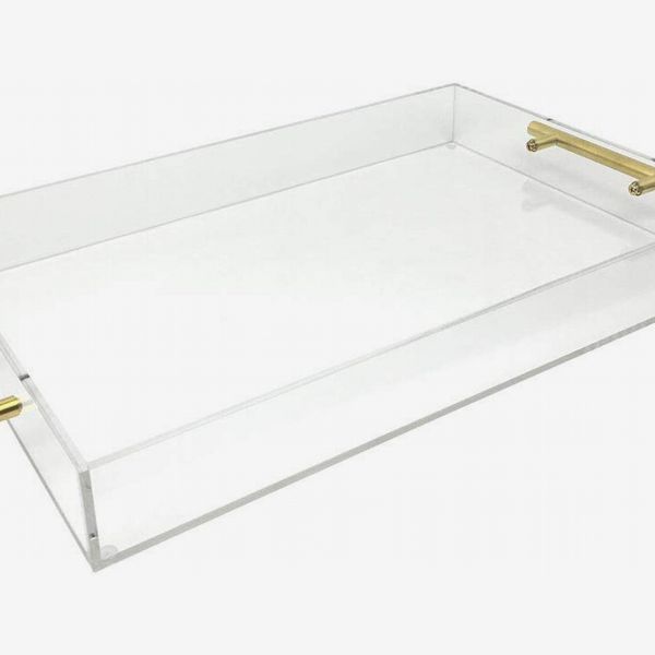 Isaac Jacobs Clear Acrylic Tray with Handle