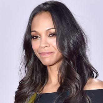 Zoe Saldana Did Her Own Hair for the Latin Grammys