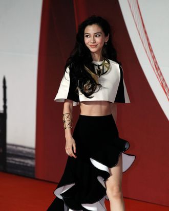 Angelababy in her new Balenciaga.