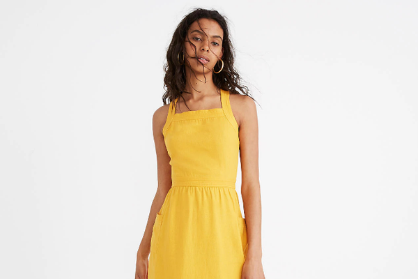 Madewell Garment-Dyed Apron Maxi Dress