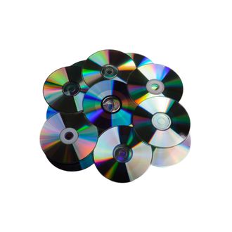 Computer technology data cd dvd disk heap isolated