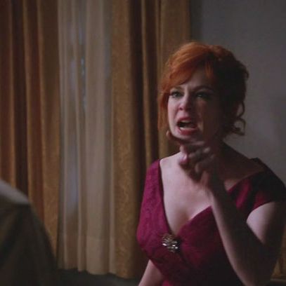 Joan spent a lot of this season very, very pissed, and with good reason. Here, she's pissed at her terrible husband.