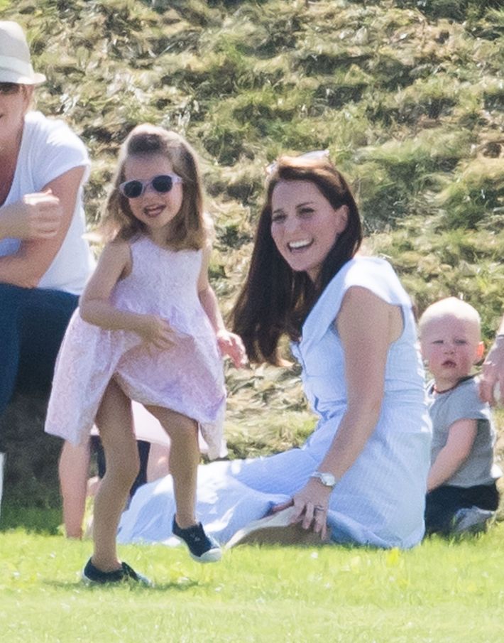 Princess Charlotte and Kate Middleton.