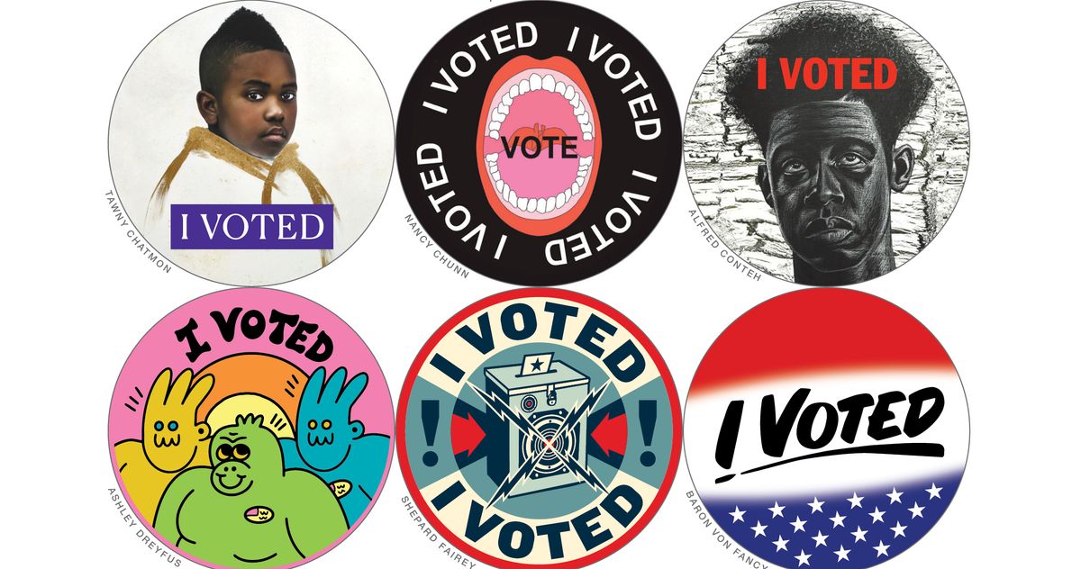 48 Artists Reimagine the 'I Voted' Sticker for New York -- New York Media  Press Room