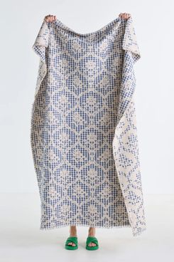 Damask Cotton Woven Throw Blanket - 60