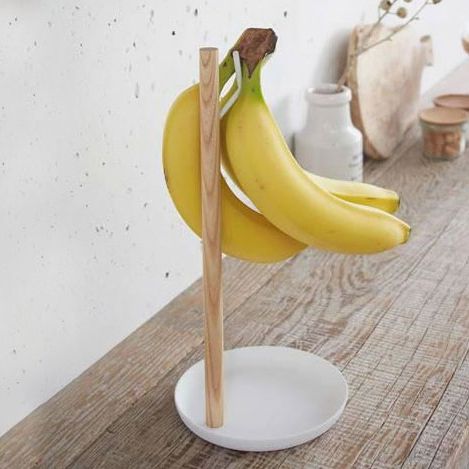 ceramic fruit bowl with banana hanger